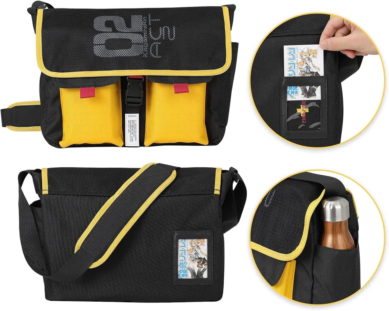 FIREFIRST Collaboration Series Crossbody Shoulder Messenger Bag for Hatsune Miku & Kagamine Rin/Len