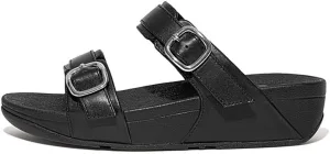 FitFlop Women's Lulu Adjustable Leather Slides Buckle
