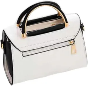 Floerns Women's Square Handbag Double Top Handle Colorblock Flap Shoulder Bag
