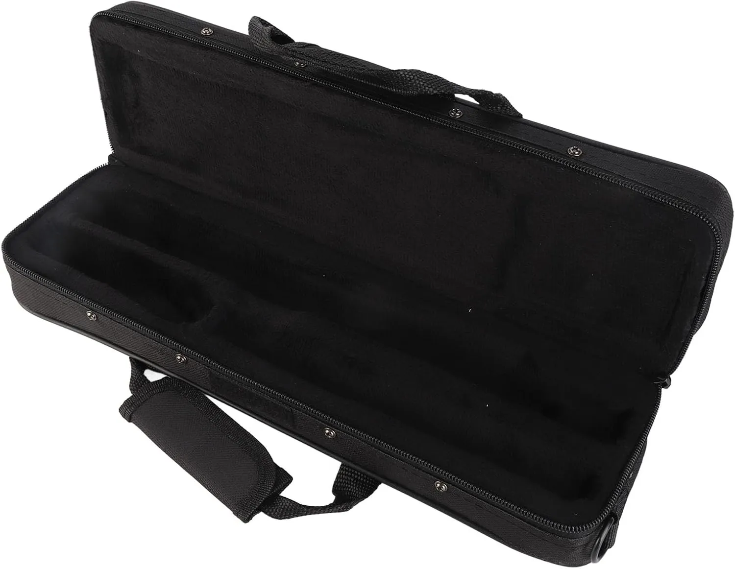 Flute Case Oxford Cloth Carrying Bag, 16 Holes Flute Storage Case Wear Lightweight Carrying Case with Adjustable Strap, 15.5 x 4.7 x 2.7in Flute Messenger Bag