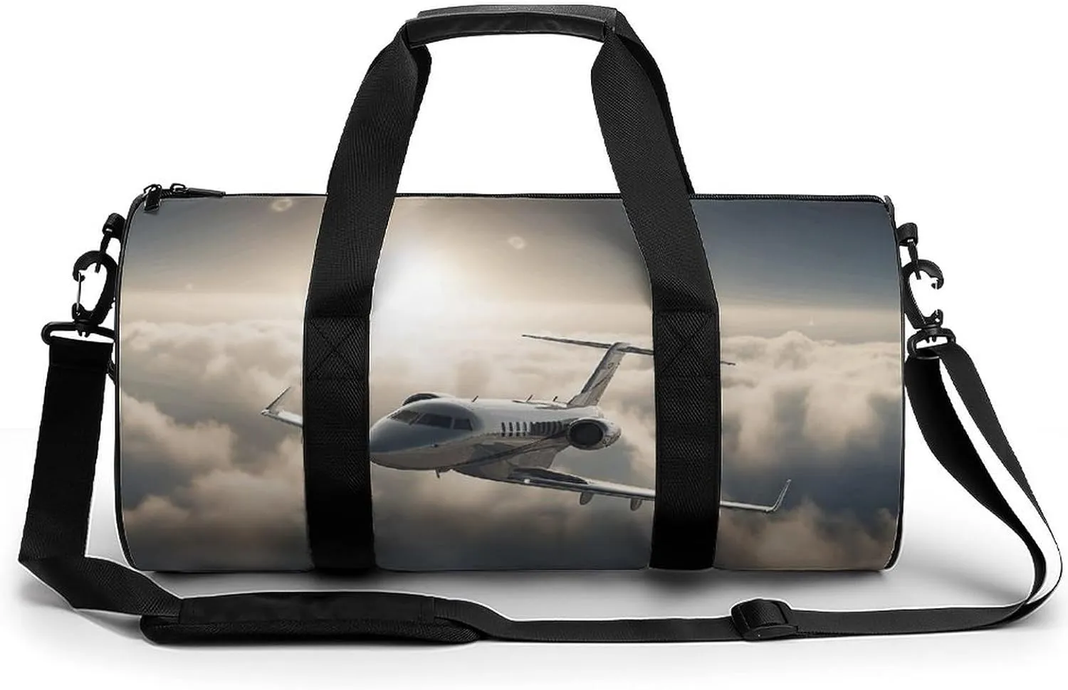 Flying High Above Clouds Sport Gym Duffle Travel Bag for Women Men Overnight Weekender Bag with Shoe Compartment,Wet Pocket, 17.7in/9in/9in, style