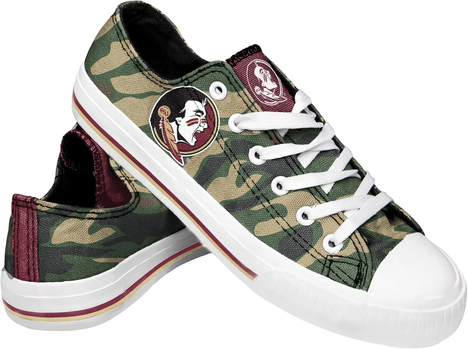 FOCO Florida State Womens Camo Low Top Canvas Shoe Size 8