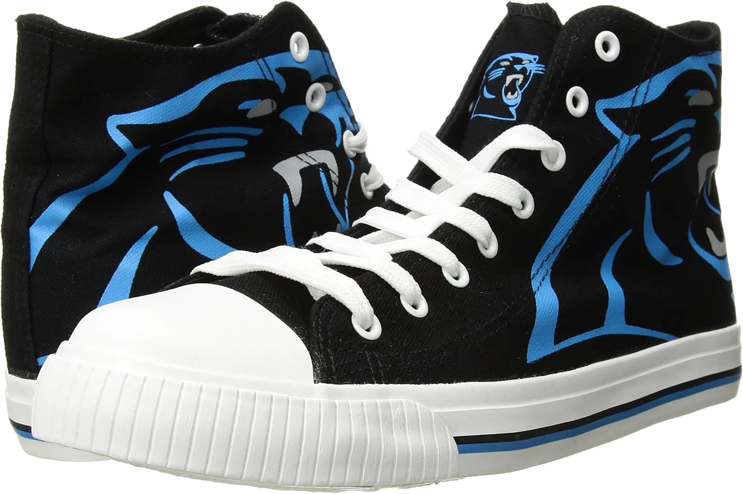 FOCO Mens NFL High Top Big Logo Canvas Sneakers Shoes