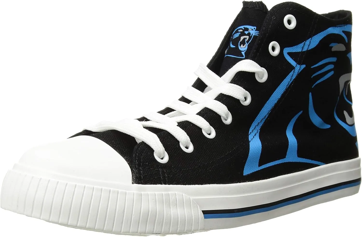FOCO Mens NFL High Top Big Logo Canvas Sneakers Shoes