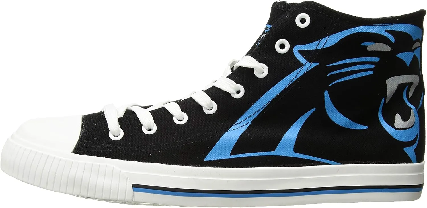 FOCO Mens NFL High Top Big Logo Canvas Sneakers Shoes