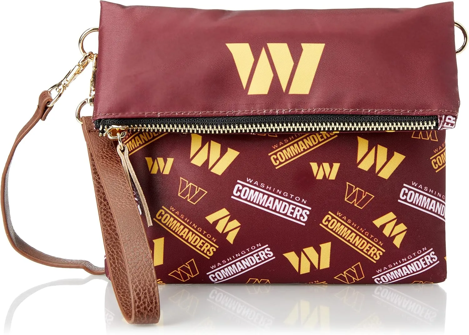 FOCO NFL Team Logo Printed Collection Foldover Purse Handbag Bag Tote