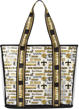 FOCO NFL Team Logo Repeat Retro Print Clear Tote Bag