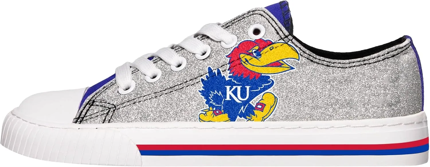 FOCO womens Ncaa College Team Logo Fashion Low Top Canvas Sneakers Shoes