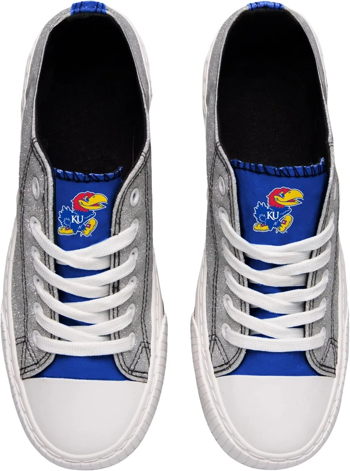 FOCO womens Ncaa College Team Logo Fashion Low Top Canvas Sneakers Shoes