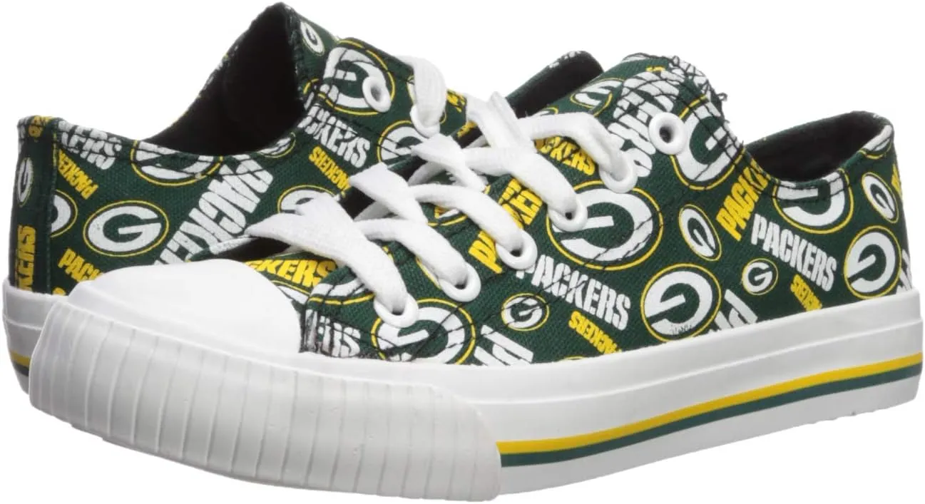 FOCO Women's NFL Team Logo Ladies Fashion Glitter Low Top Canvas Sneakers Shoes Dallas Cowboys Shoes-10/XXL
