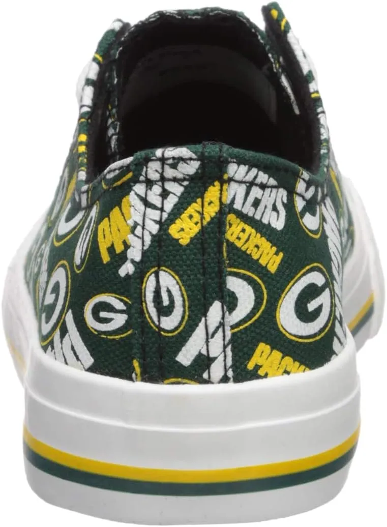 FOCO Women's NFL Team Logo Ladies Fashion Glitter Low Top Canvas Sneakers Shoes Dallas Cowboys Shoes-10/XXL