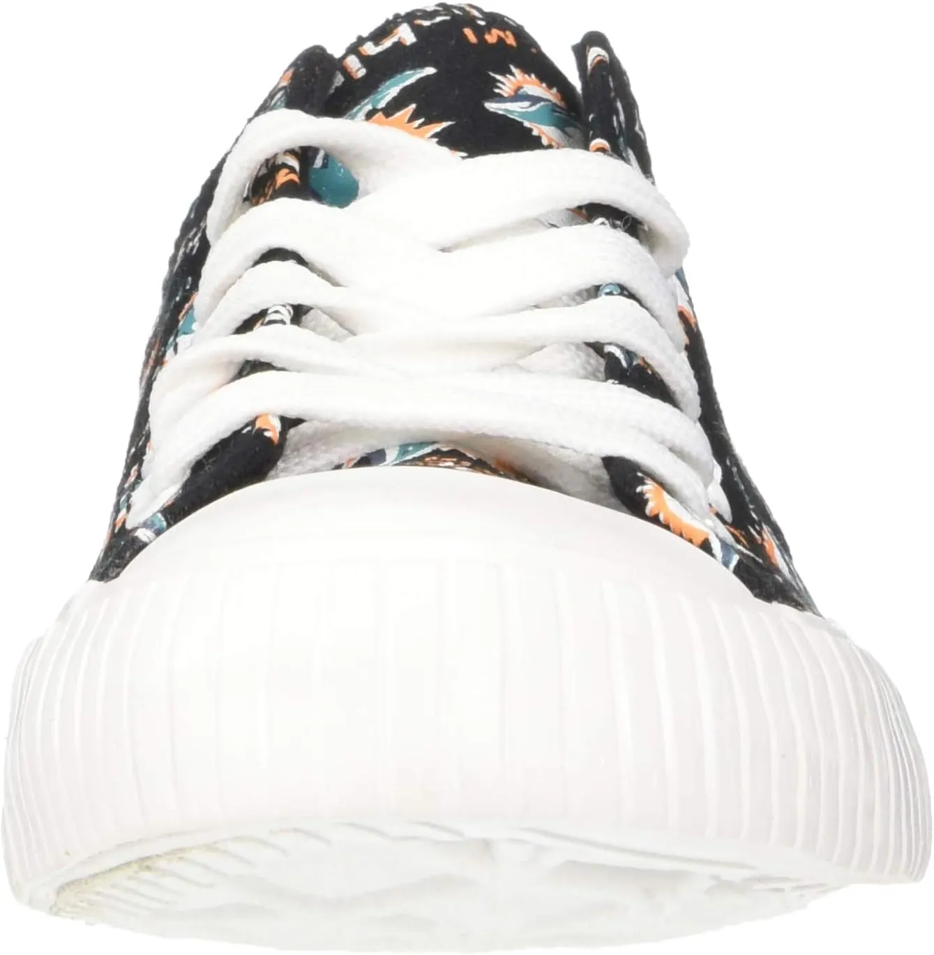 FOCO Women's NFL Team Logo Ladies Fashion Repeat Print Low Top Canvas Sneakers Shoes