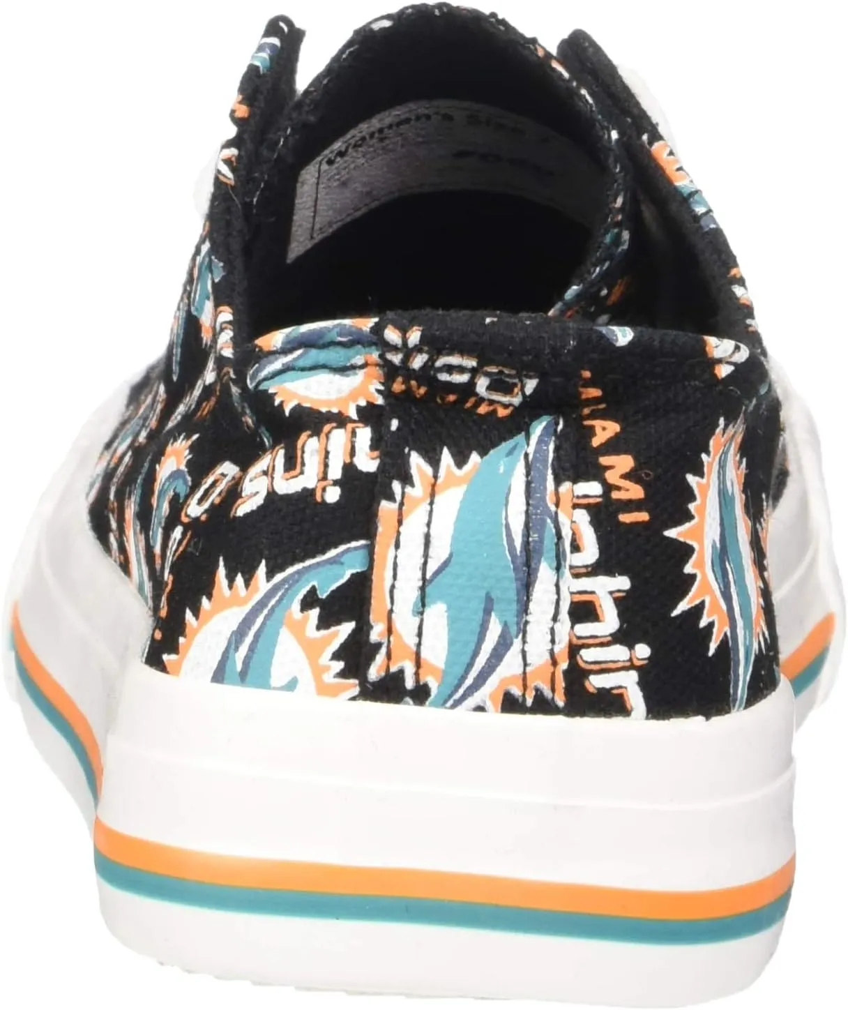FOCO Women's NFL Team Logo Ladies Fashion Repeat Print Low Top Canvas Sneakers Shoes