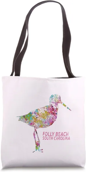 Folly Beach South Carolina - Folly Beach SC Shorebird Tote Bag