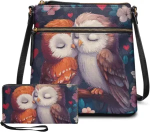 FOR U DESIGNS Purse and Wallet Set for Women Hobo Crossbody Bags Anti Theft Cute Shoulder Bags Valentine's Day Gifts for Her