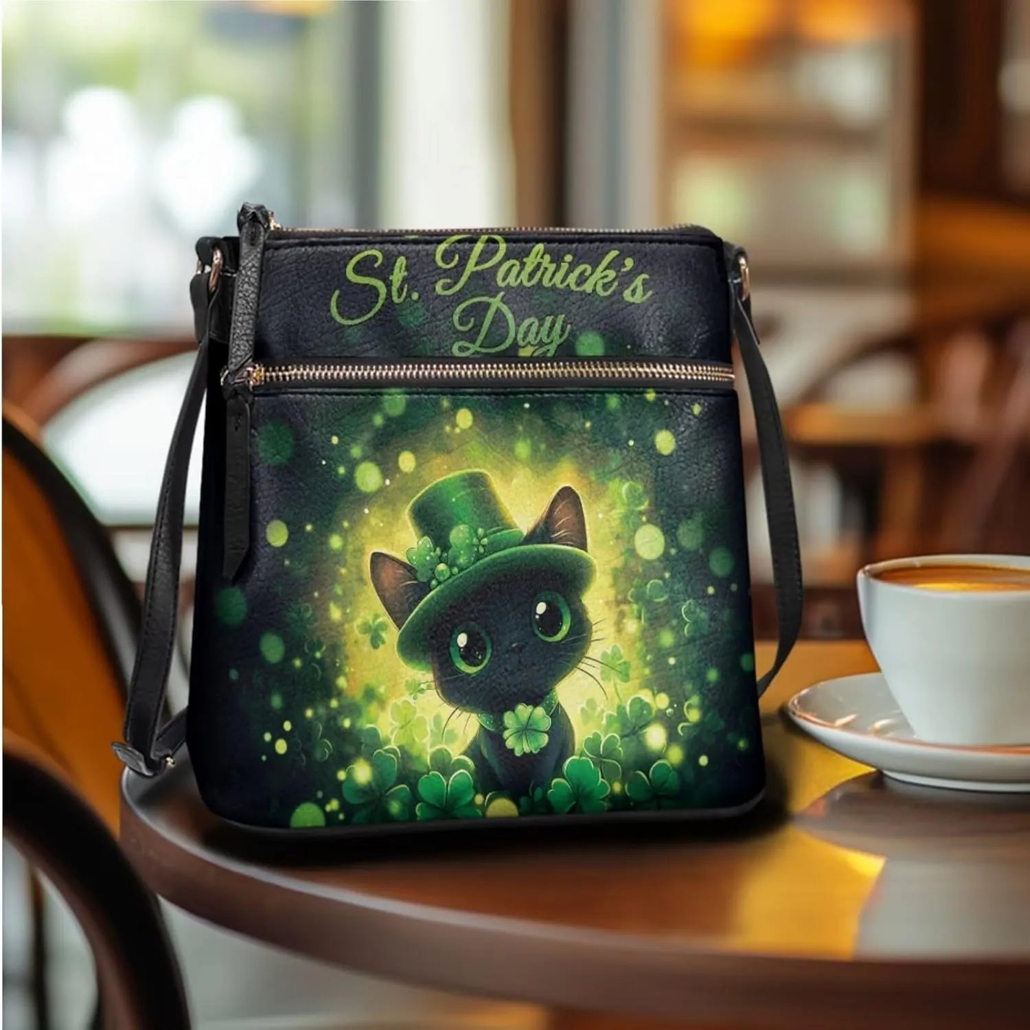 FOR U DESIGNS Purse and Wallet Set for Women Travel Leather Hobo Crossbody Bags St. Patrick's Day Satchel Bags