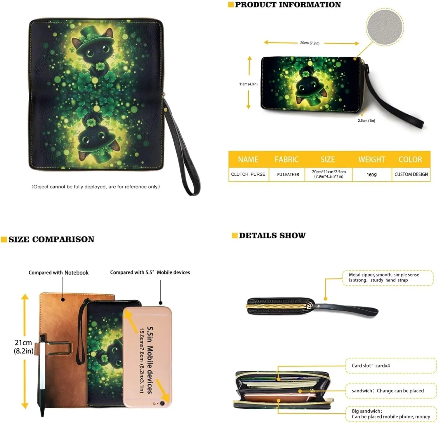 FOR U DESIGNS Purse and Wallet Set for Women Travel Leather Hobo Crossbody Bags St. Patrick's Day Satchel Bags