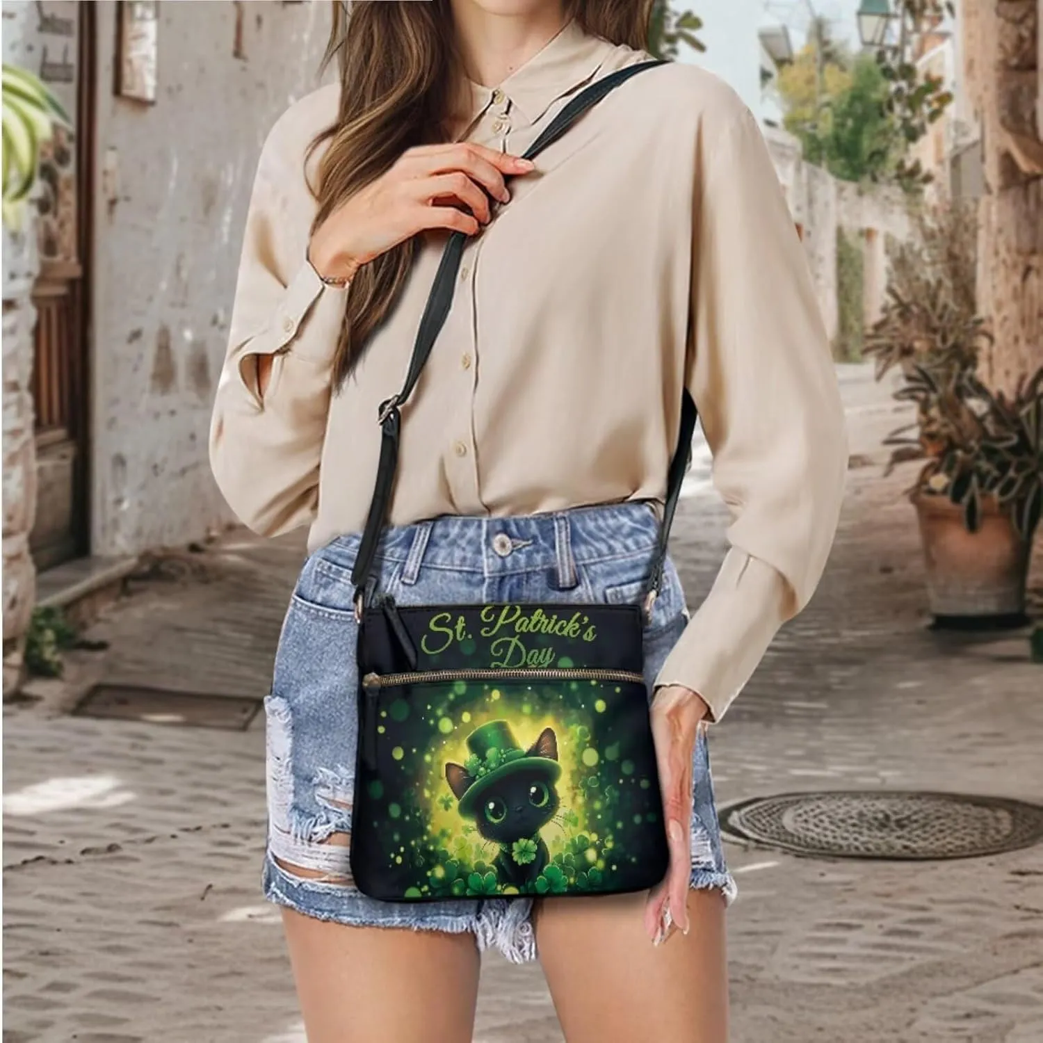FOR U DESIGNS Purse and Wallet Set for Women Travel Leather Hobo Crossbody Bags St. Patrick's Day Satchel Bags