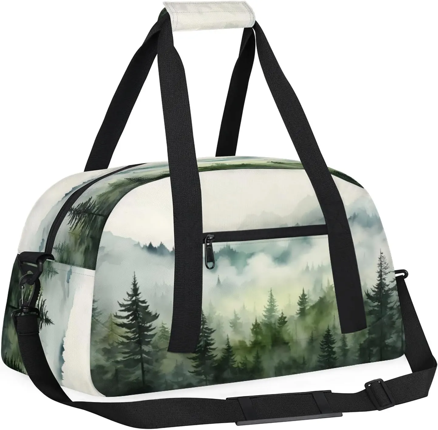 Forest Tree Small Gym Bag 18 inch Carry On Duffel Bag for Weekender Travel Sports Workout Yoga Gymnastics Dance Ballet