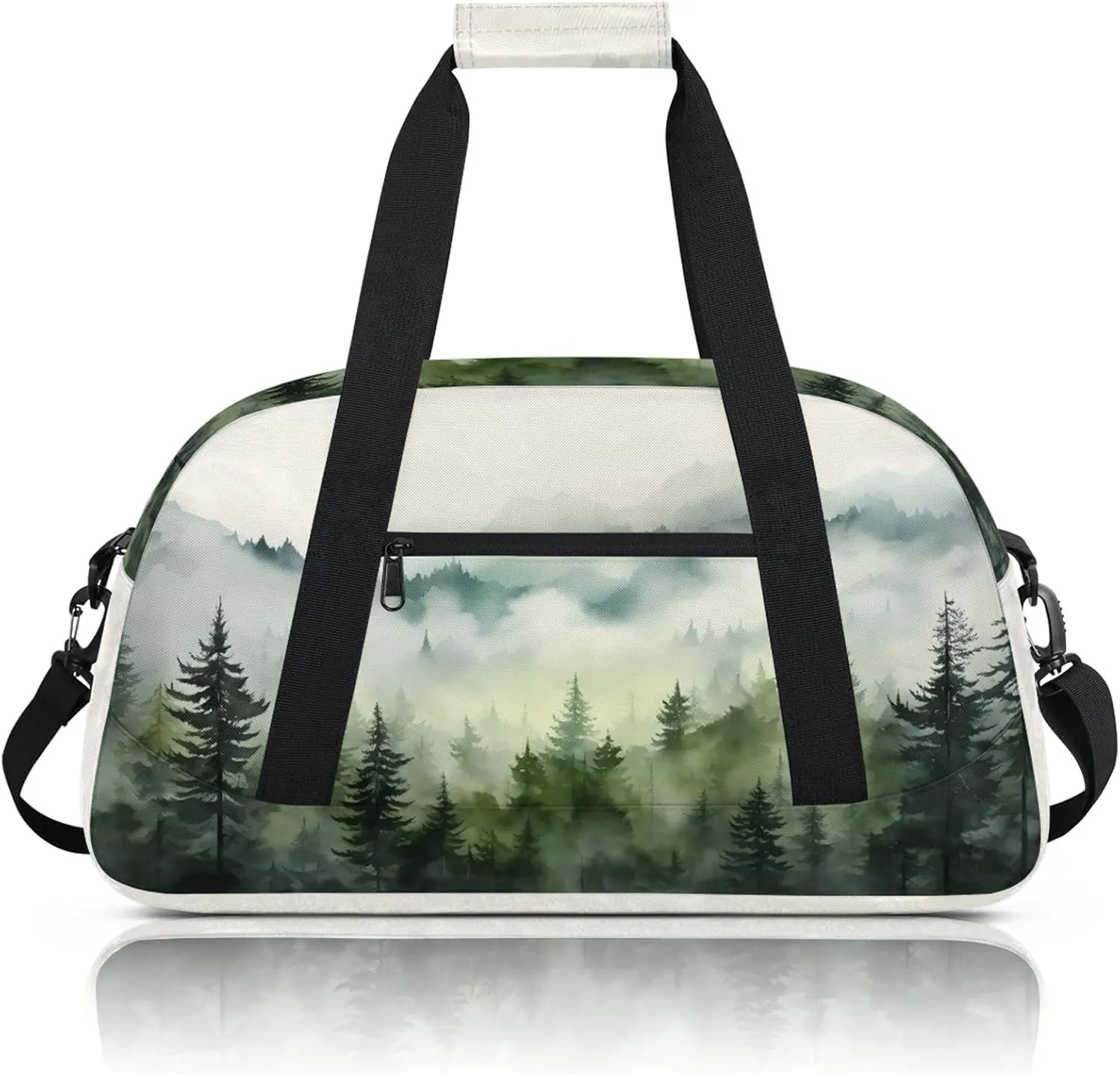 Forest Tree Small Gym Bag 18 inch Carry On Duffel Bag for Weekender Travel Sports Workout Yoga Gymnastics Dance Ballet