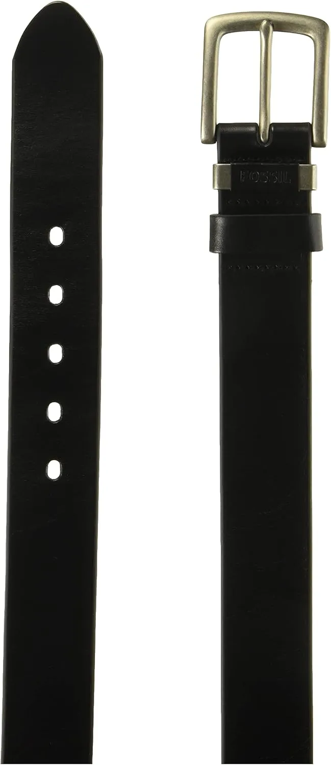 Fossil Men's Black Leather Belt