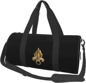 French Foreign Legion Logo Travel Luggage Duffel Bag Sports Rolling Foldable Duffel Bag, Black