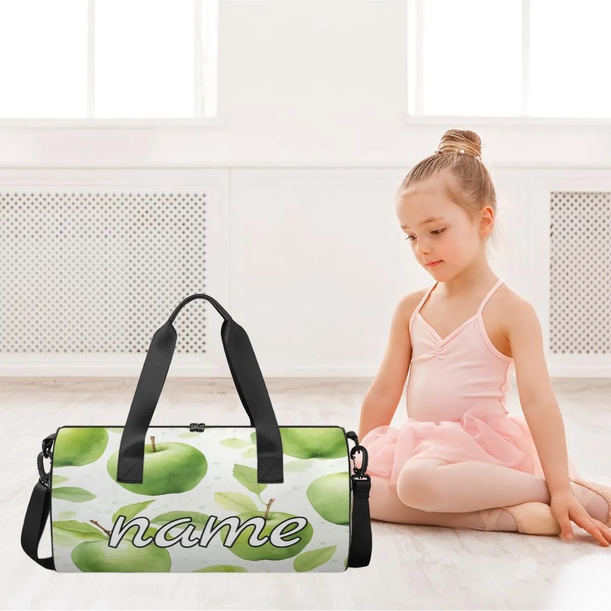 Fresh Apples Personalized Dance Bags, Fresh Apples Custom Sport Duffel Bag Travel Duffle Bag Overnight Weekender Bag