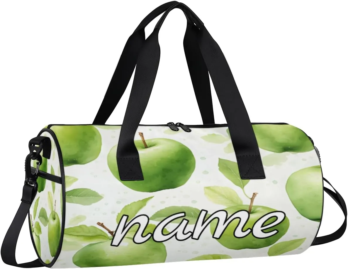 Fresh Apples Personalized Dance Bags, Fresh Apples Custom Sport Duffel Bag Travel Duffle Bag Overnight Weekender Bag