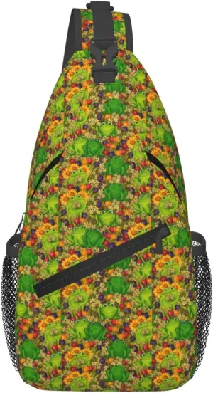 Frog Stylish Men'S Messenger Bag - Durable Polyester, Huge Capacity & Adjustable Strap