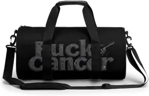 Fuck Cancer Novelty Large Duffel Bag Lightweight Gym Bag Travel Tote Bags