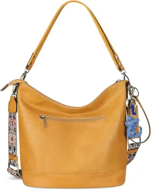 FUKUYIN Purses for Women Large Hobo Handbags Designer Top Handle Satchel Shoulder Purse Soft Faxu Leather Trendy