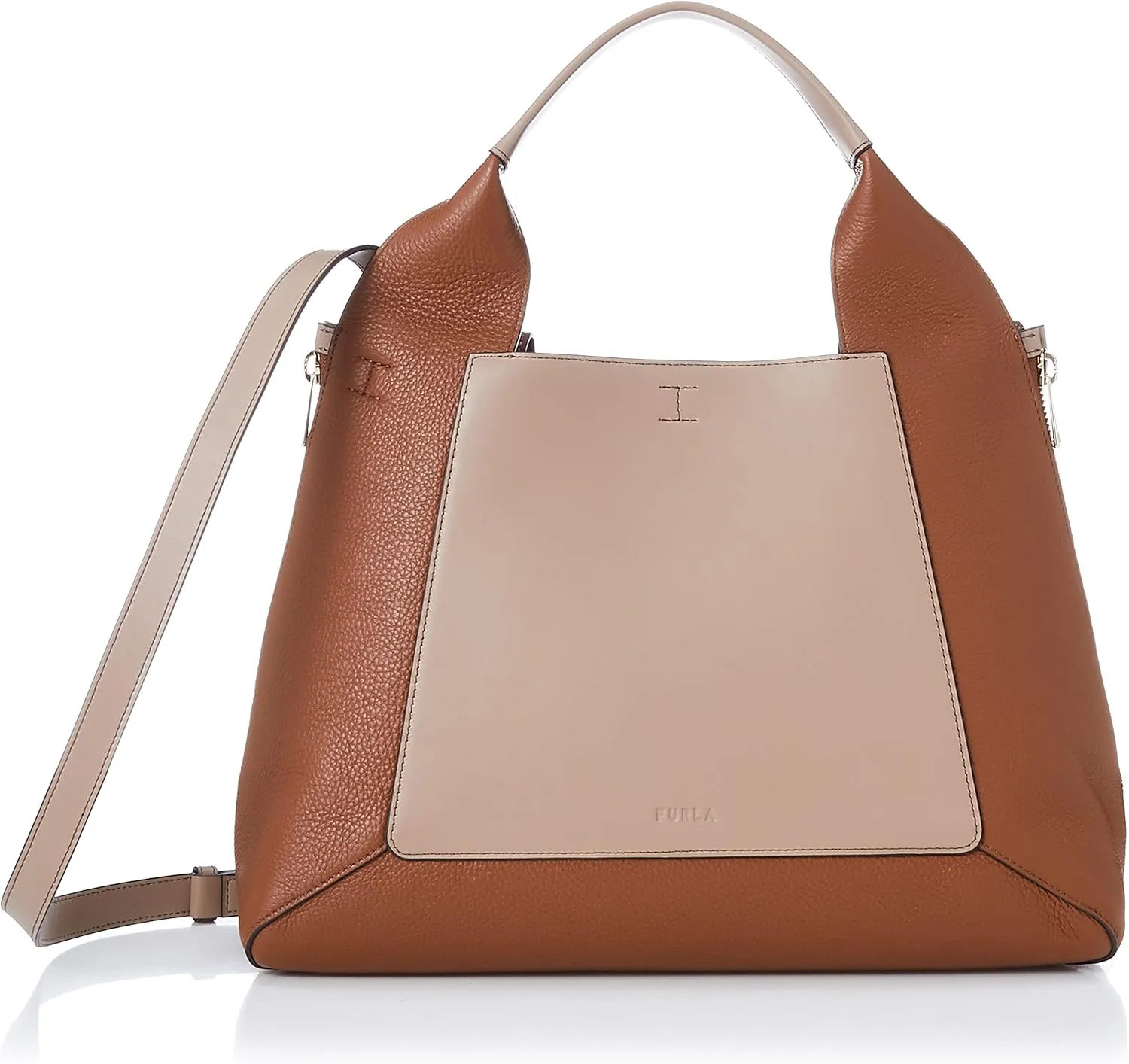 Furla WB00468BX10841480S Women's Tote Bag, GREIGE COGNAC h NERO