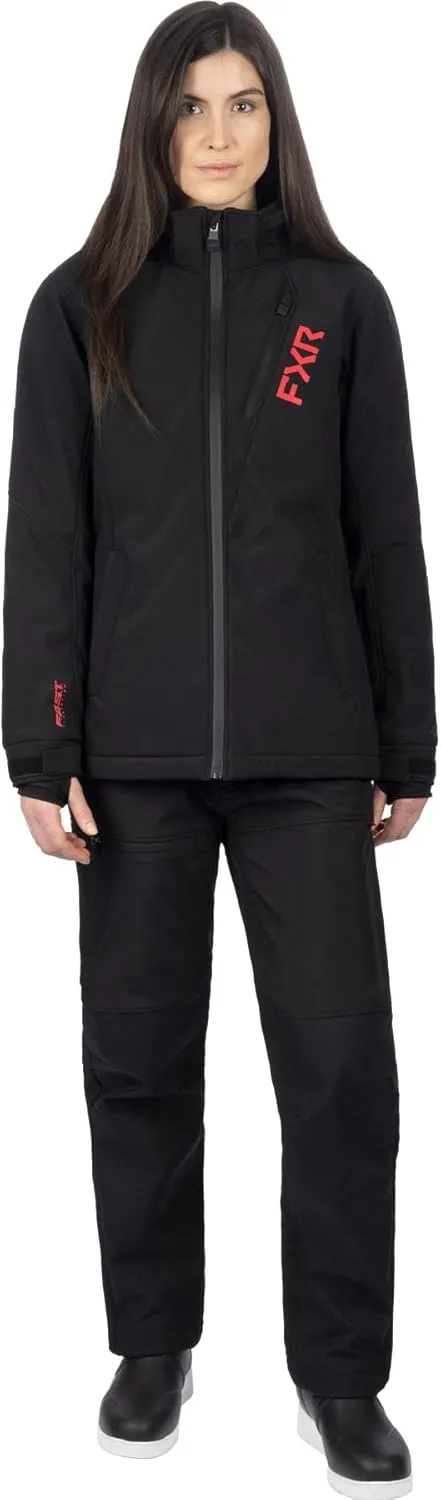 FXR Women's Vertical Pro Insulated Softshell Jacket 2025 (Black/Razz - Large)