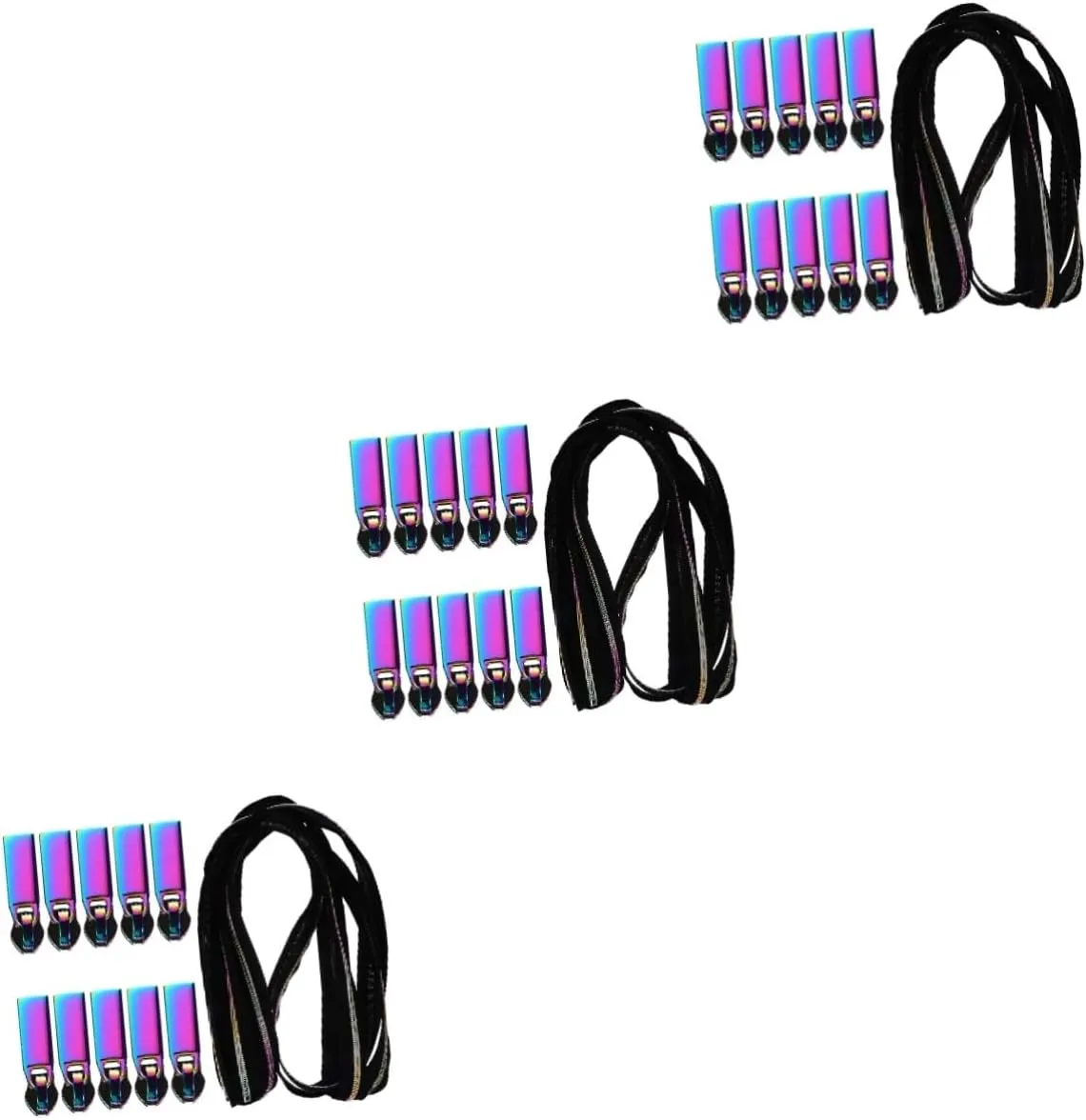 Gadpiparty 3pcs 5 Nylon Coil Zippers with Repair Pull Tabs for Sewing for Clothing Bags and Craft Projects Durable Zipper Fixers for Tailoring Needs