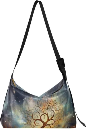GAIGEO Watercolor Roses Shoulder Bag, Adjustable Shoulder Strap Bag, Leather Bag for Men Shoulder Bag