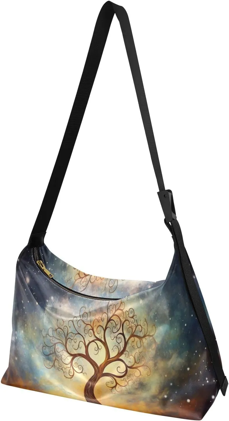 GAIGEO Watercolor Roses Shoulder Bag, Adjustable Shoulder Strap Bag, Leather Bag for Men Shoulder Bag