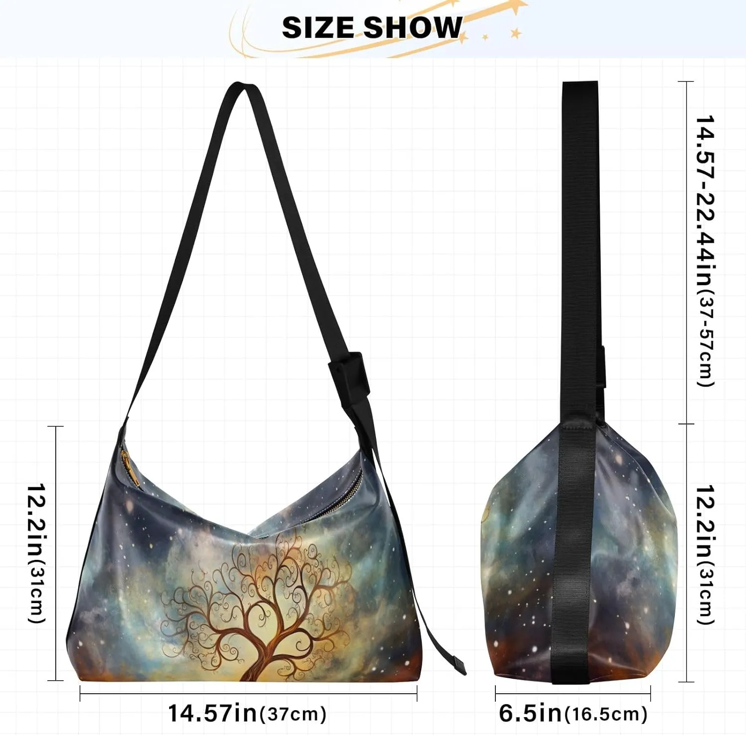 GAIGEO Watercolor Roses Shoulder Bag, Adjustable Shoulder Strap Bag, Leather Bag for Men Shoulder Bag