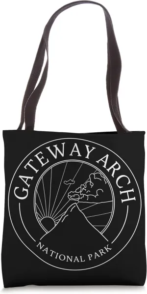 Gateway Arch Missouri National Park Logo Travel Tote Bag