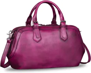 Genuine Leather Purse and Handbag for Women Fashion Handmade Leather Top Handle Purses Satchel Bags Shoulder Bag Strap