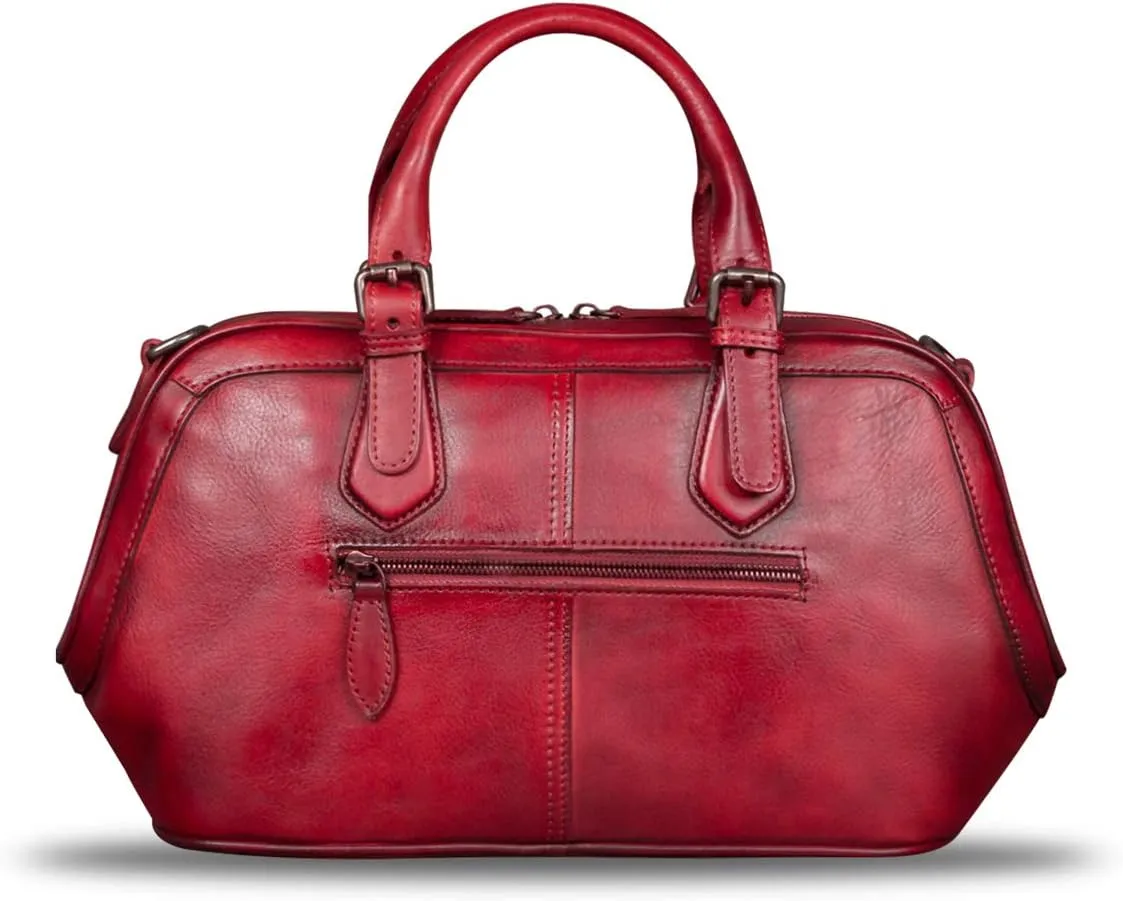 Genuine Leather Purse and Handbag for Women Fashion Handmade Leather Top Handle Purses Satchel Bags Shoulder Bag Strap