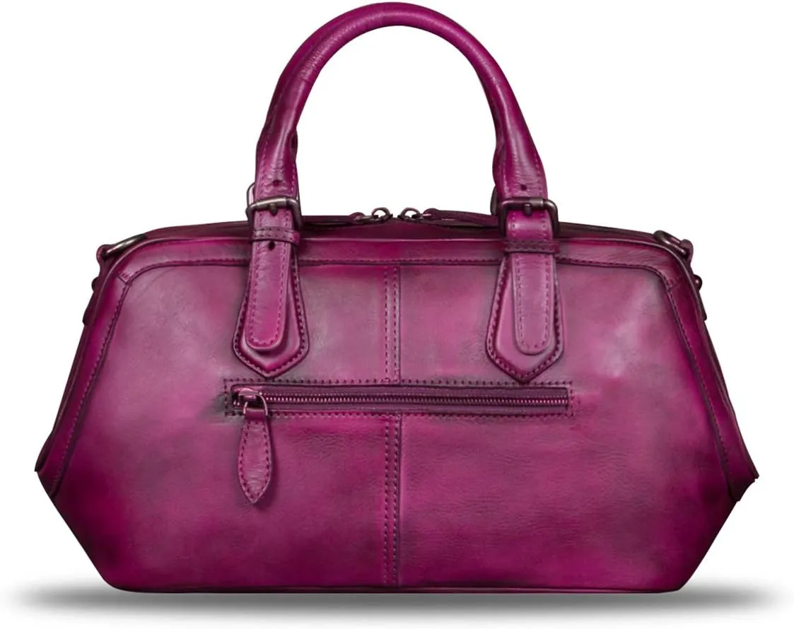 Genuine Leather Purse and Handbag for Women Fashion Handmade Leather Top Handle Purses Satchel Bags Shoulder Bag Strap