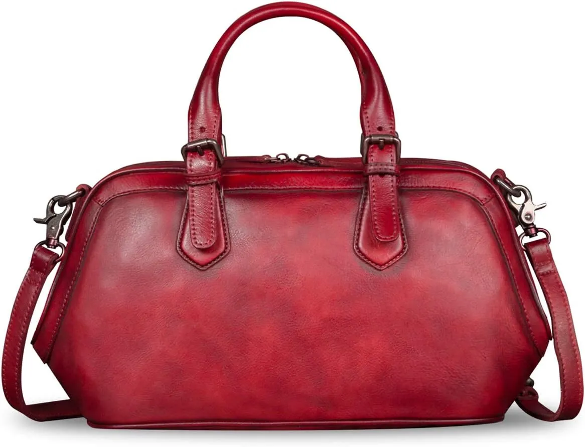 Genuine Leather Purse and Handbag for Women Fashion Handmade Leather Top Handle Purses Satchel Bags Shoulder Bag Strap