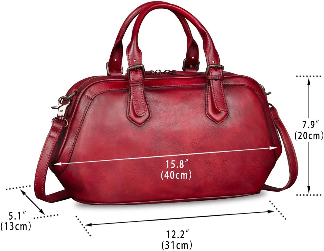 Genuine Leather Purse and Handbag for Women Fashion Handmade Leather Top Handle Purses Satchel Bags Shoulder Bag Strap