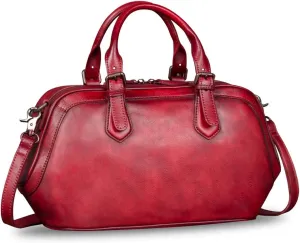 Genuine Leather Purse and Handbag for Women Fashion Handmade Leather Top Handle Purses Satchel Bags Shoulder Bag Strap