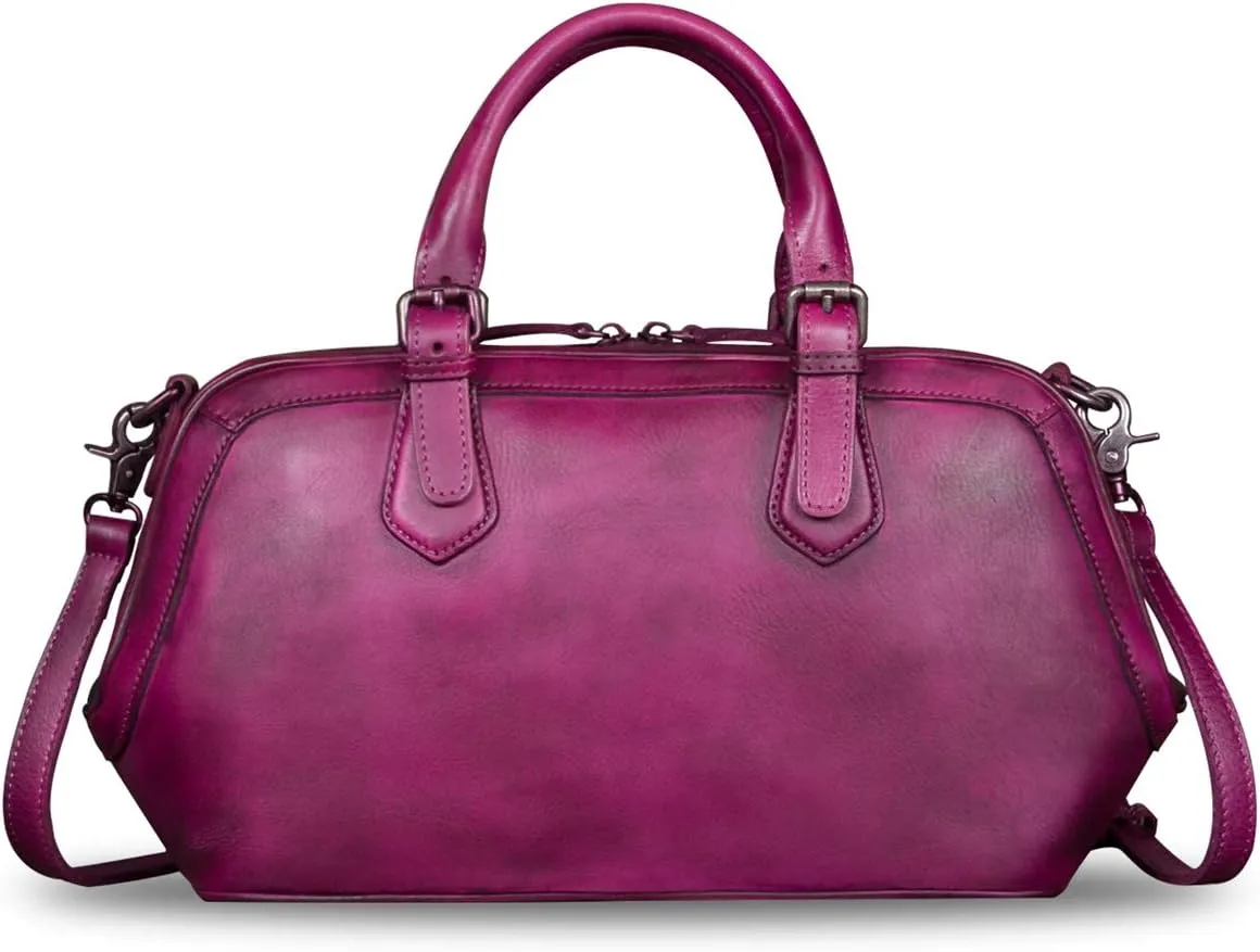 Genuine Leather Purse and Handbag for Women Fashion Handmade Leather Top Handle Purses Satchel Bags Shoulder Bag Strap