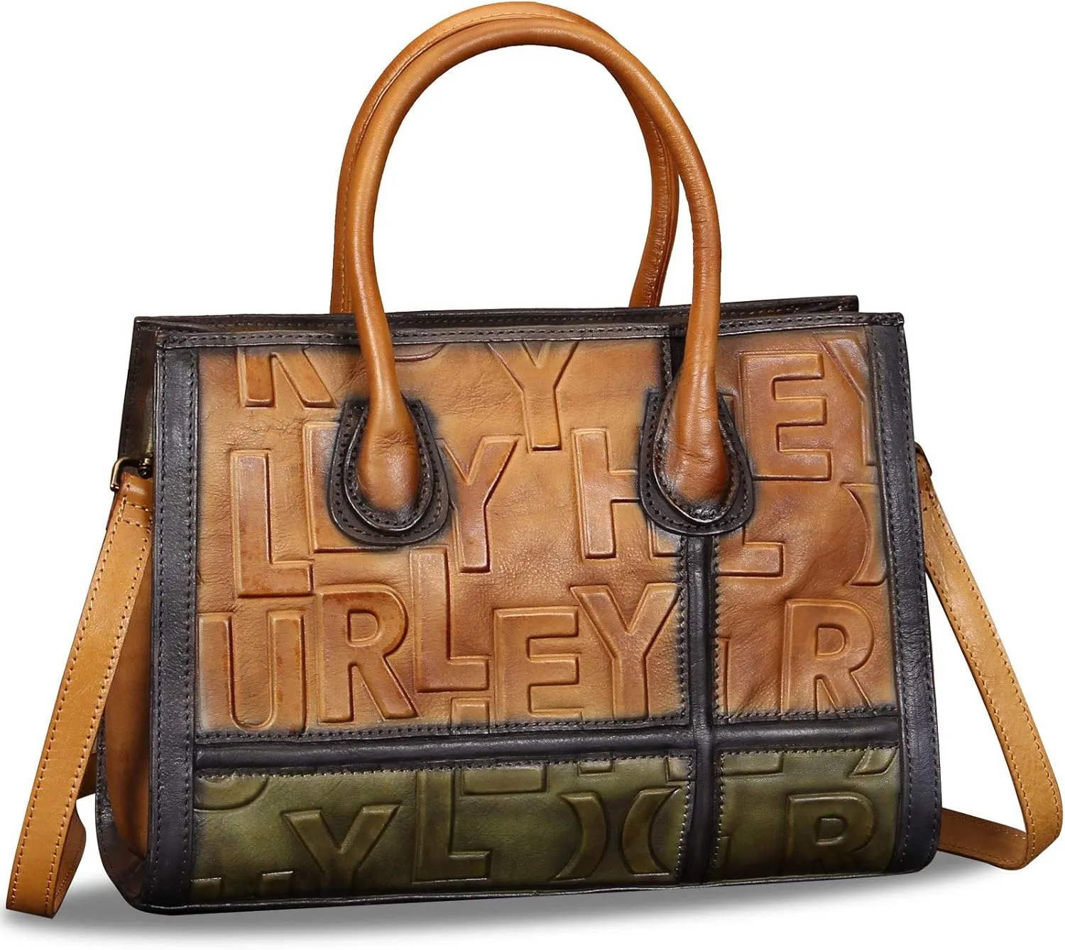 Genuine Leather Purses and Handbags for Women Vintage Real Leather Tote Bag Shoulder Bag Top Handle Satchel Purse