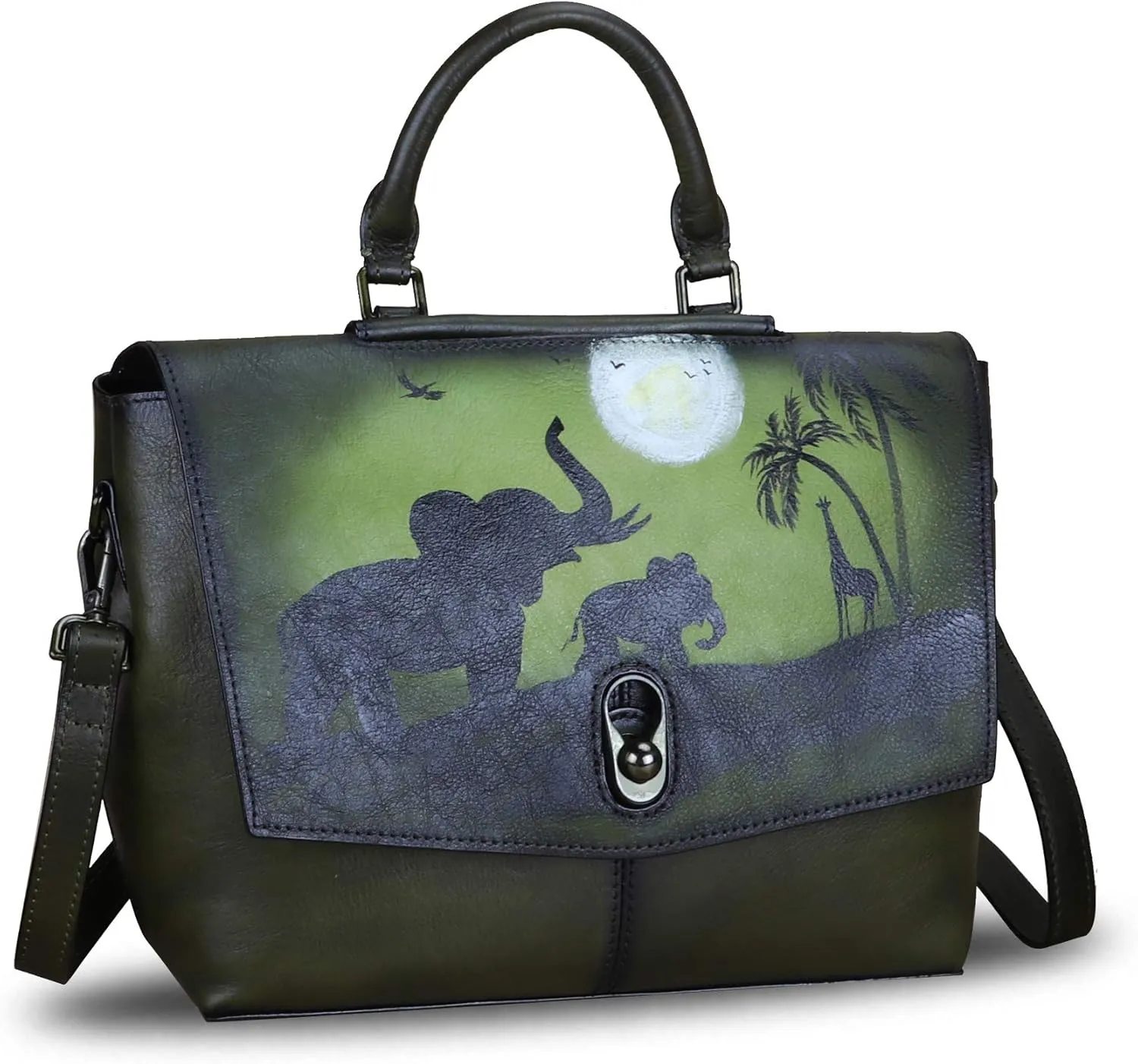 Genuine Leather Satchel Purses Handbags for Women Large Capacity Shoulder Bags Lady Work Top Handle Crossbody Bag