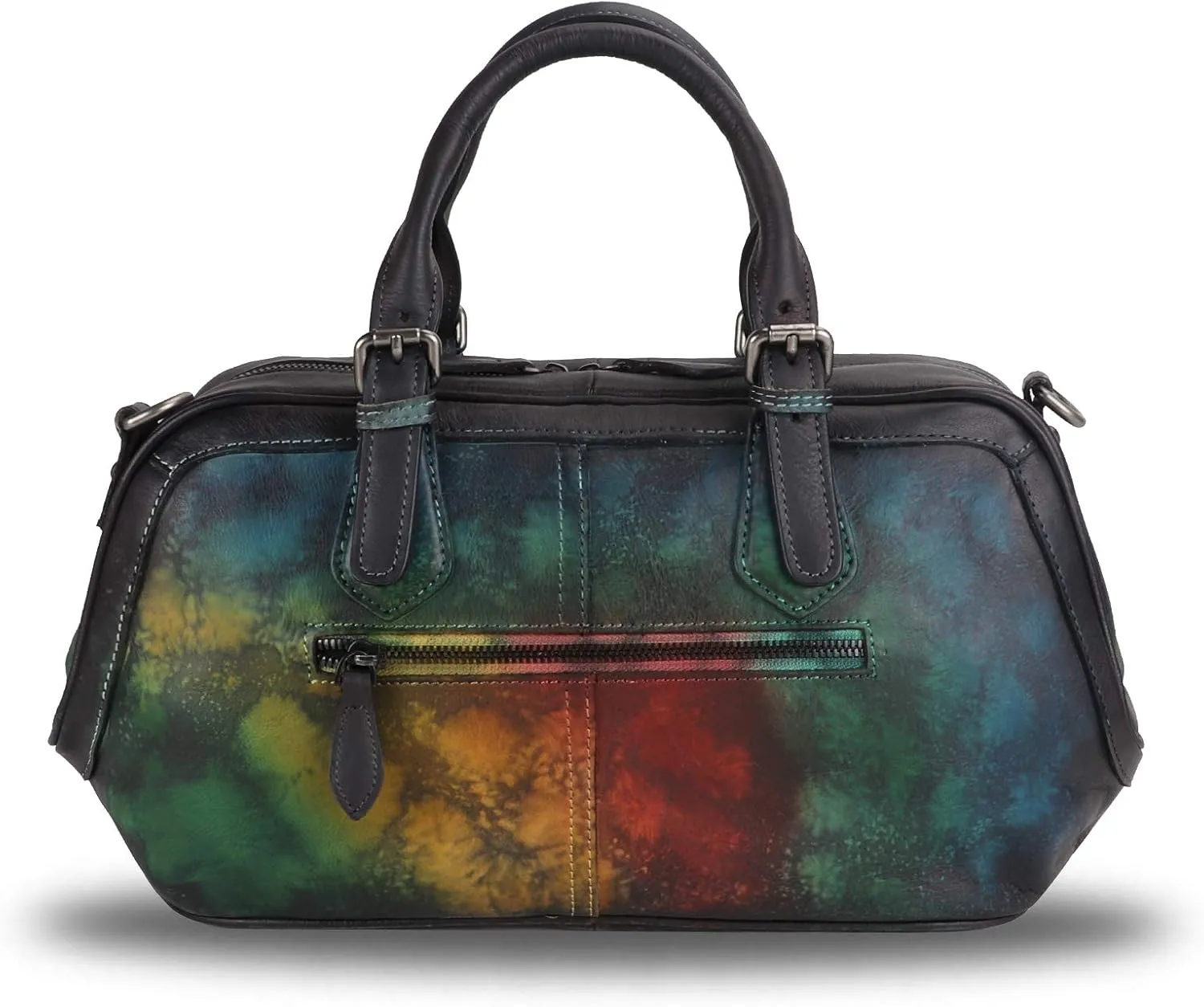 Genuine Leather Satchel Top Handle Handbag Purse for Women Handmade Retro Designer Large Capacity Crossbody Bags