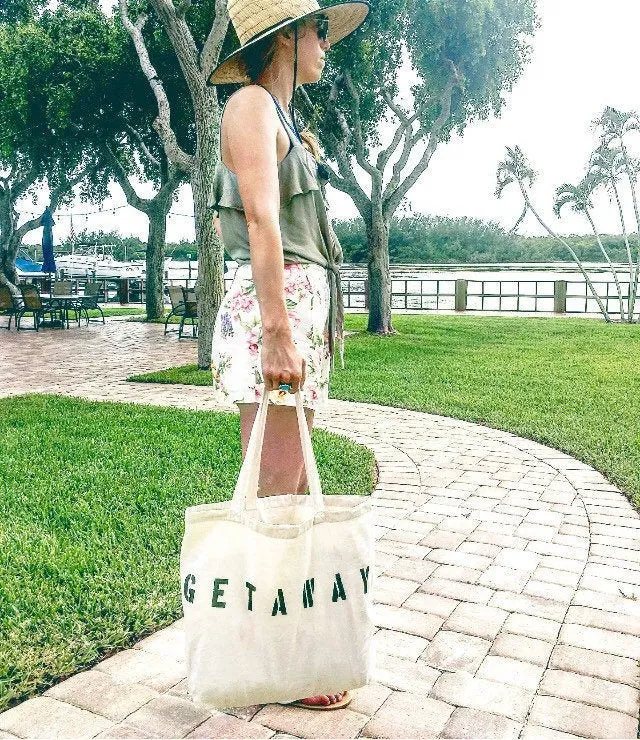 GETAWAY oversized canvas tote