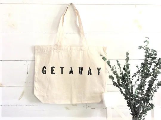GETAWAY oversized canvas tote